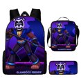 thumbnail image 1 of Teenage Student Backpack Simple Large Capacity Schoolbag Cartoon Satchel Pencil Case Three-piece Setweek, 1 of 4