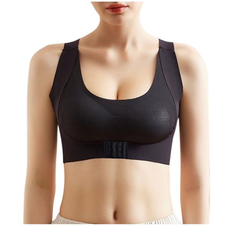 

cuitcosohg Workout Bra Women Bra Gathered Tira Brassiere Without Steel Push Up Yoga Sport Vest Underwer Nylon Push Up Bras for Women