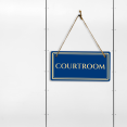 thumbnail image 3 of Courtroom 5" x 10" Hanging Wall or Door Sign | Legal and Court House Rustic Twine Signage, 3 of 5