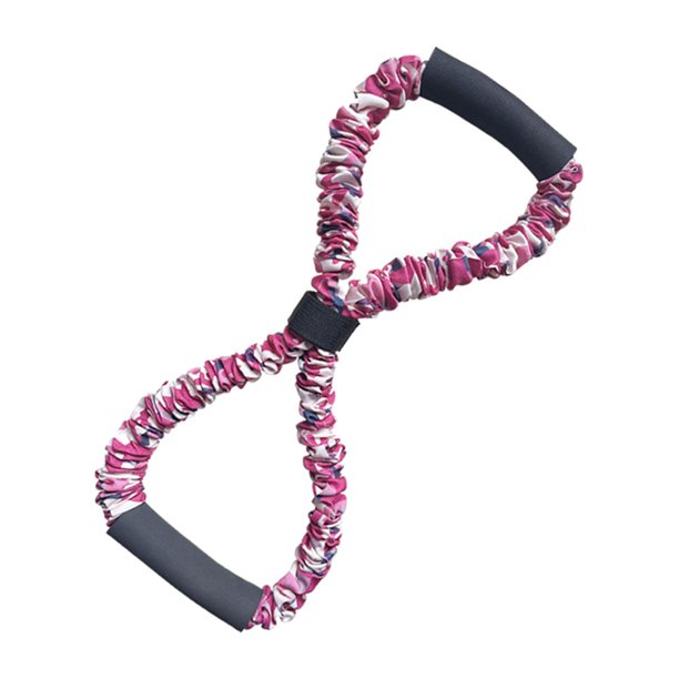 Banda de resistencia de 8 formas, banda elástica para fitness, ligera, para el pecho Rosa