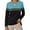 Blue Black, variant on Weardear Women's Color Block Long Sleeve Tunics Tops Casual Crew Neck Shirts Loose Fit Blouses