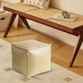 thumbnail image 2 of Faux Leather Unstuffed Pouf Ottoman –16*16*16in Square Floor Cushion Cover with Zipper Wear-Resistant & Easy to Clean Ideal for DIY Footrest or Home Storage, 2 of 6