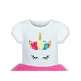 thumbnail image 4 of Girls Dress Rainbow Unicorn Tutu Dancing Ballet Tiered Skirt 6 Years, 4 of 5