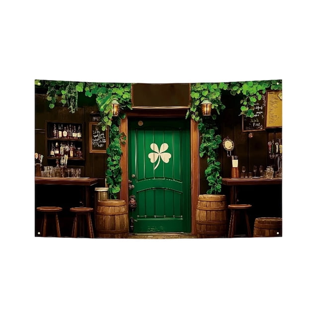 St. Patrick's Day Polyester Background Cloth Lightweight Durable Festival Photography Party Wall Decor