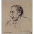 thumbnail image 3 of Émile-Antoine Bayard 20x22 Black Modern Framed Museum Art Print Titled - Portrait of Lassouche, Actor of the Royal Palace. (1880), 3 of 5
