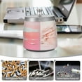 thumbnail image 5 of WOBOGO Pinkish-white Impact Ashtray with Lid Stainless Steel Smokeless Odorless Windproof for Home Bedroom Office Desk Patio Outdoor Balcony, 5 of 7