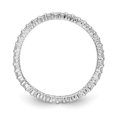 thumbnail image 2 of 1/2ct Natural Diamond Wedding Ring Womens Stackable Eternity Band 14k White Gold, 2 of 3