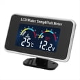 thumbnail image 5 of Medidor de Temperatura de Agua con Pantalla LCD para Coche, Termómetro, Voltímetro, Medidor de Temperatura y Voltaje 2 en 1, Sensor de Temperatura de Agua de 10 mm, 12 V y 24 V., 5 of 5