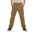 thumbnail image 6 of Boys School Uniform Pants Pull On Chino Pants with Pockets Straight Pants Boy Brown Uniform Pants Back to School Outfits Teen Boys Pants Size 12-13 Years, 6 of 6