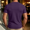 thumbnail image 5 of Mens T Shirts Casual Basic Short Sleeve Crewneck Tops Summer Gym Workout Athletic Lightweight Performance Tees Dark Purple L, 5 of 7