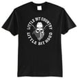thumbnail image 1 of Tee with “LITTLE BIT COUNTRY LITTLE BIT HOOD” & Cowboy Skull Graphic: Bold Statement, Comfortable Sports Tees, 1 of 6