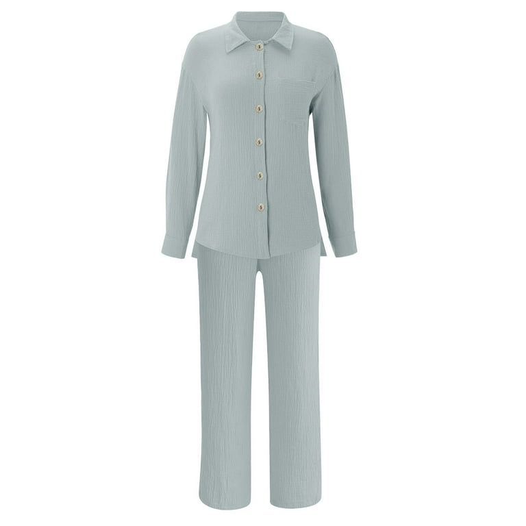 formal dress blouse and pants Two-piece 3/4 sleeve lace blouse and wide-leg pants set