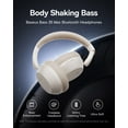 thumbnail image 5 of Baseus Over Ear Headphones Bluetooth 5.3 50H Playtime Foldable Wireless Headphone, White, 5 of 13