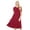 Burgundy, variant on MOA COLLECTION Women's Solid Casual Comfy Short Sleeve Jersey Knit A-Line Midi Dress