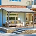 thumbnail image 6 of AECOJOY 8' x 12' Hardtop Gazebo, Heavy Duty Outdoor Gazebo with Galvanized Steel Sloping Roof, All Weatherproof Metal Gazebo Featuring Vertical Stripes for Patio, Backyard, and Lawns, 6 of 7