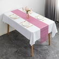 thumbnail image 7 of Table Cloth Polyester Antependium Wedding Party Rectangular Tablecloth Decoration With Gold And Red Sequins Tablecloth 30Cmx160Cm M（Rose Powder), 7 of 7