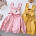 thumbnail image 3 of Kawaii Sanrio MyMelody Kuromi Cinnamoroll PomPom Purin Anime Children Sweater Autumn Cute Printed Zipper Long Sleeve Coat Jacket, 3 of 6