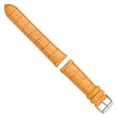 thumbnail image 2 of 24mm Orng Crocodile Grain Chrono Slvr-tone Bkle Watch Band, 2 of 3