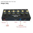 thumbnail image 2 of 6 Channel Audio Mixer Headphone Microphone Mic Amplifier Hub Distributor 6.35mm Jack 1/4 TRS Amplifier, 2 of 5