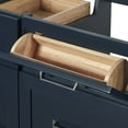 thumbnail image 6 of Ariel Monroe 43 Inch Single Rectangular Sink Bathroom Vanity With Italian Carrara Marble Countertop 1.5 inch Edge In Midnight Blue, 6 of 7