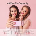 thumbnail image 3 of Cargador portátil iWalk 4500mAh USB-C rosa para iPhone/Samsung, 3 of 6