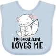 thumbnail image 3 of Inktastic White Kittens My Great Aunt Loves Me Boys or Girls Baby Bib, 3 of 4
