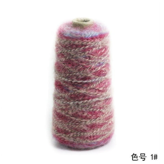 Zhuge Hilo de lana acrílica de felpa suave para tejer a crochet, bobinas de pelo rizado de fieltro de lana cardada de oveja, mecha (100 g, A245)
