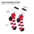 thumbnail image 3 of KLL USA Canada Flag Print Cool Socks Men's Women's Crew Socks Funny Crazy Novelty Stockings, 3 of 7
