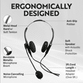 Polycom Technology Phones Innotalk Binaural Phone Headset with Smart Adapter Cord for Cisco ...