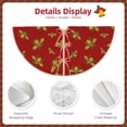 thumbnail image 4 of Daiia Hohey Bee Golden Drawing Merry Christmas Tree Skirt , Xmas Large Lace-up Tree Skirt, Santa Snowflakes Rustic Home Decorations New Year Party Farmhouse Decor-48", 4 of 7