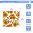 thumbnail image 2 of GZHJMY 2 Pack Pumpkin and Sunflower Washcloths – Soft Face Towels, Gym Towels, Hotel and Spa Quality, Reusable Pure Cotton Fingertip Towels, 2 of 6
