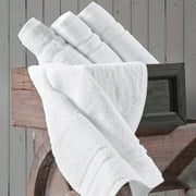 Hawmam Linen White Hand Towels For Bathroom - Luxury 16 x 29 600 GSM 100% Turkish Cotton - Soft, Fluffy, Low Lint, QuickDry, Absorbent - Set of 4, Perfect for Spa, Gym, Airbnb, Hotel - Set of 4