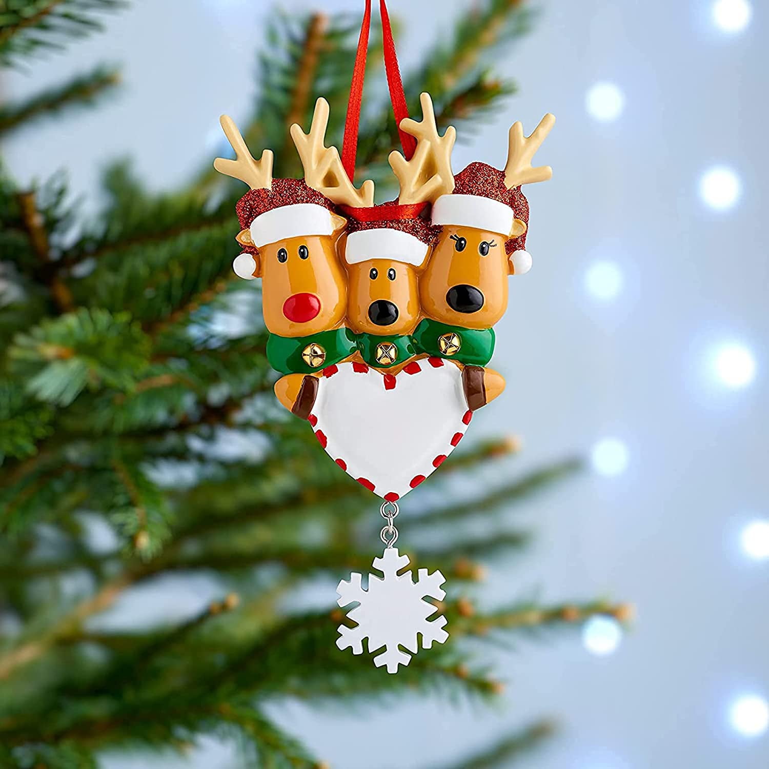 Personalized Christmas Ornaments Family Writing Diy Pendent 21 Deer Decorating Creative Gift Christmas Tree Decorations Home Decor Family Of 3 Walmart Com