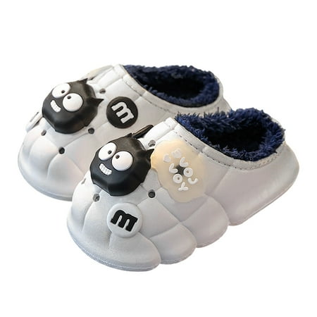 

Baycosin Toddler Girl s Cotton Plush A-Line Slippers For Kids 4-10.5 US