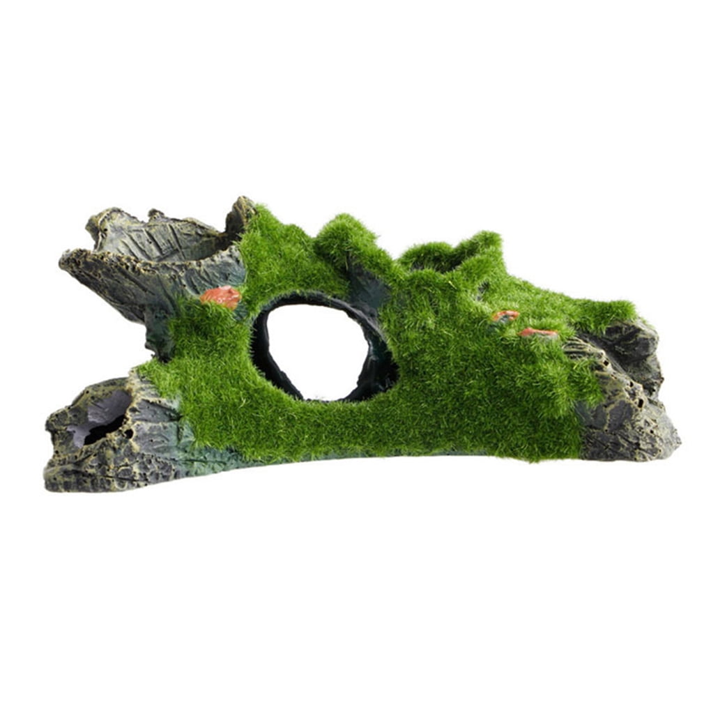 Ustyle Artificial Tree Stump Roots Moss Aquarium Aquascaping Fish