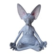 thumbnail image 1 of Toystoory Estatuilla caprichosa de gato de Buda, meditación, Yoga, decoración de gato feliz, esculturas artísticas, estatuas de jardín al aire Jardín y Patio gato sin pelo 4 Toystoory HA007213-03B, 1 of 6
