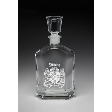 

Dineen Irish Coat of Arms Whiskey Decanter (Sand Etched)
