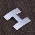 thumbnail image 3 of 3D DIY Metallic Alphabet Sticker Car Emblem Letter Silver Badge Decal (H), 3 of 7