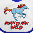 thumbnail image 4 of Inktastic Born to Run Wild- Galloping Horse Boys or Girls Baby Bib, 4 of 4