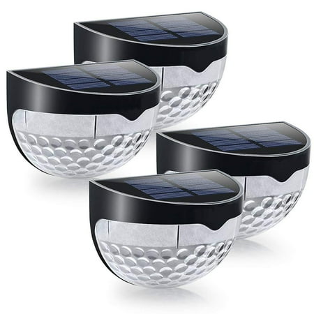 

Solar Fence Post Lights Wall Mount Decorative Deck Lighting 4 Packs