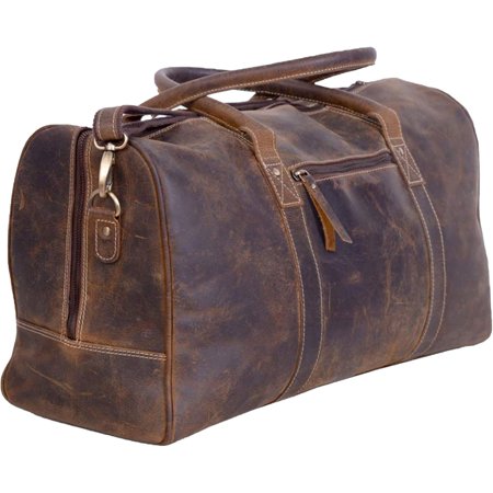 Leather Travel Duffle Bags for Men and Women cabin friendly Weekend Bag Gym airplane carry on overnight duffel