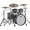 Vintage Black Oyster Pearl, variant on Ludwig Classic Maple 4-Piece Mod Shell Pack With 22" Bass Drum Red Sparkle