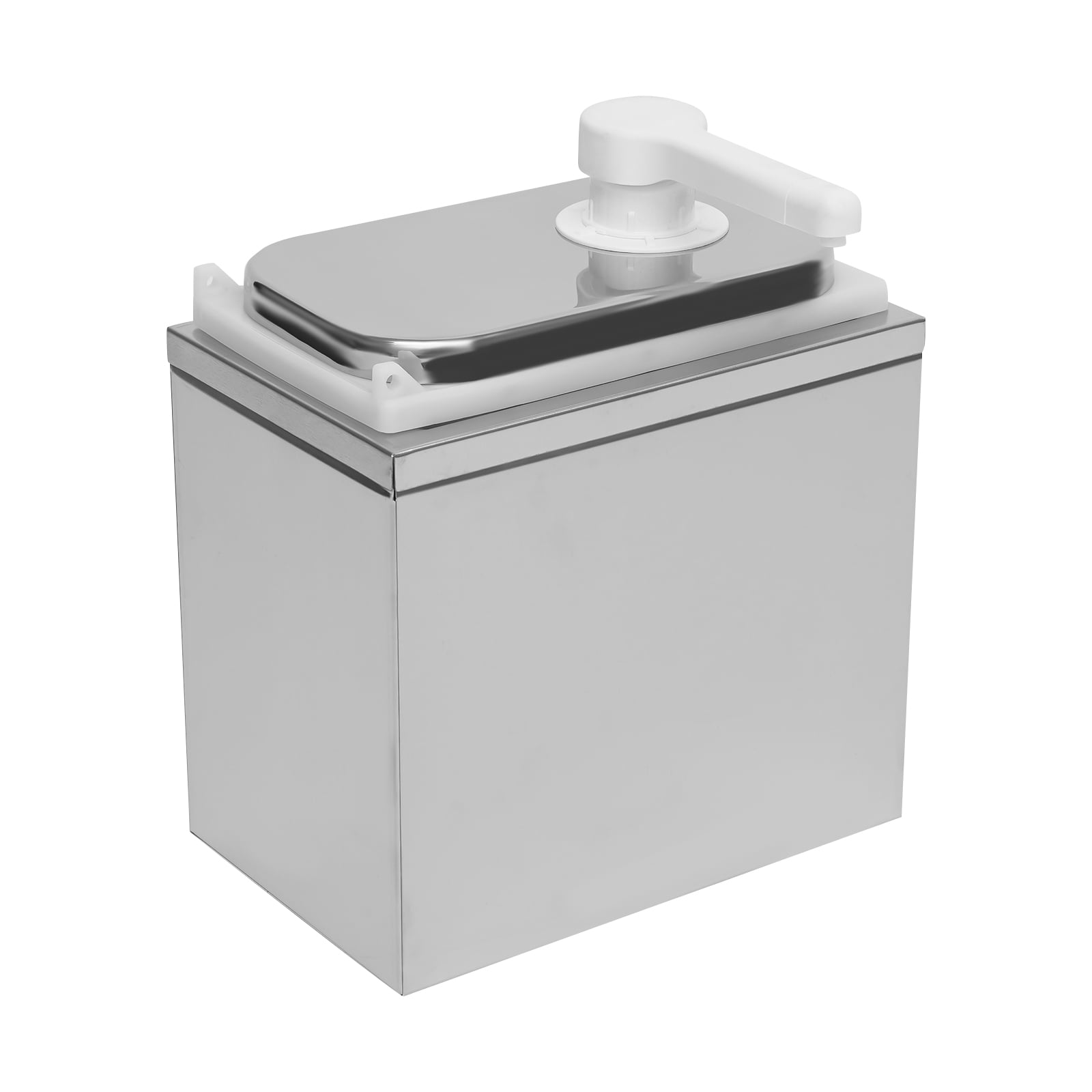 Sauce Pump Dispenser,2.11QT Stainless Steel Squeeze Ketchup Dispenser Pump with Inside Box, Syrup Station Container for Home Kitchen Hotel Coffee Shop