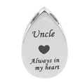 thumbnail image 2 of Pendentif Souvenir en Forme d'Urne en Acier Inoxydable Classique pour Boucles d'Oreilles, Collier, Porte-Clés, Oncle, 2 of 8