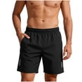 thumbnail image 3 of VBVC Men's and Men's Plus Quick Dry Athletic Shorts with Pockets,Breathable Elastic Waist Running Shorts For Men,Black,S-5XL, 3 of 10