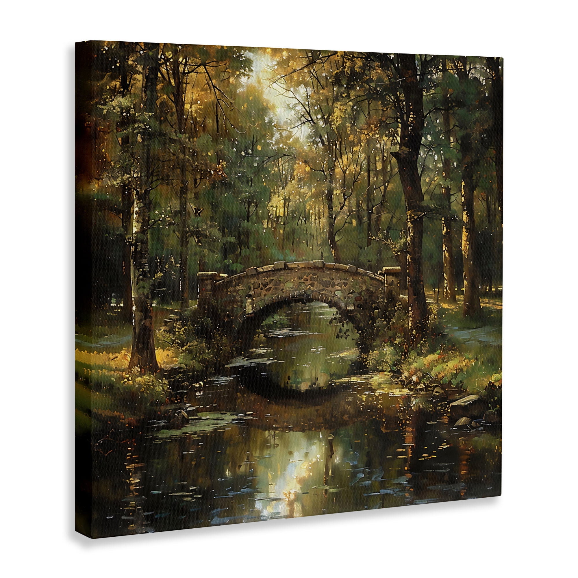 Stupell Industries Forest Bridge in Autumn Light Canvas Wall Art, design by Creative Studio