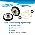 thumbnail image 3 of HQRP 2-Pack Dryer Drum Support Roller Kit Replacement for CEDC392JQ0 CEDC392PQ0 CGDS984RQ0 CGDS984RQ1 CGDX463JQ0 CGDX463JQ1 YCEDX463RQ1 YCEP2960JQ0, 3 of 8