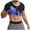 Blue, variant on Hvyesh Sauna Shirt for Men Sweat Suit Short Sleeve Quick Drying T-Shirt Zipper Body Shaper Shirts for Workout Sports Exercise