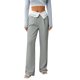 thumbnail image 1 of Txlixc Pantalones de piernas anchas para mujeres, chaquetas de solapa con cremallera y botones Txlixc  moda, 1 of 9