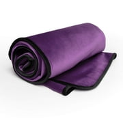 Liberator Fascinator Throw - Moisture-Proof Sensual Blanket - King Size, Microvelvet Aubergine